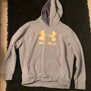 Grey and gold under armour sweatshirt